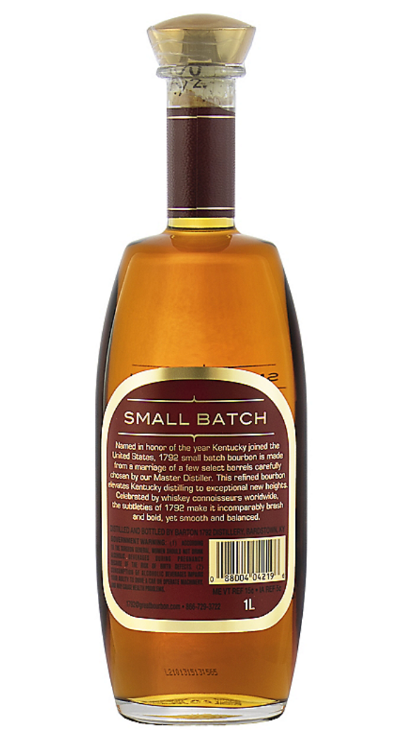 1792 Small Batch Bourbon Whiskey 93.7 Proof 1L
