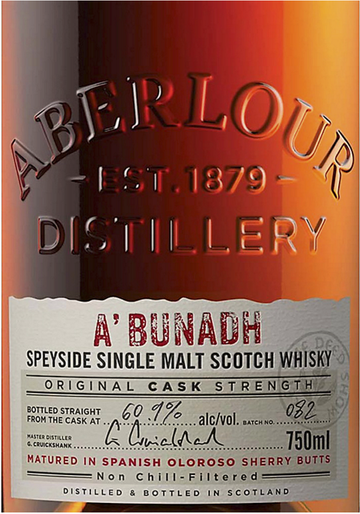 Aberlour A'bunadh Single Malt Scotch Matured In Spanish Oloroso Sherry Butts